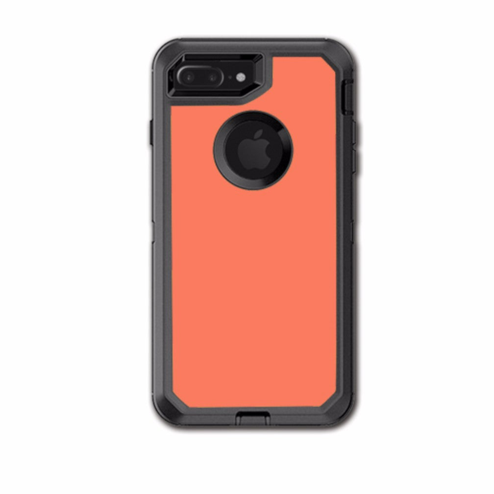  Solid Salmon Color Otterbox Defender iPhone 7+ Plus or iPhone 8+ Plus Skin