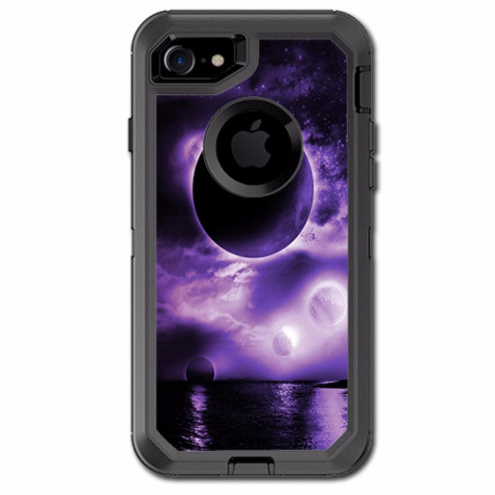  Eclipsed Moon Purple Sky Otterbox Defender iPhone 7 or iPhone 8 Skin