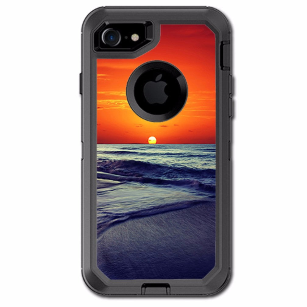  October Sunset On Beach Otterbox Defender iPhone 7 or iPhone 8 Skin