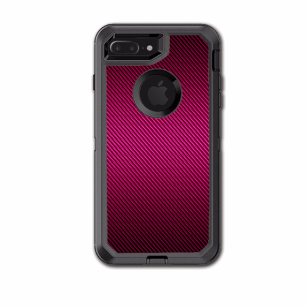  Pink,Black Carbon Fiber Graphite Otterbox Defender iPhone 7+ Plus or iPhone 8+ Plus Skin