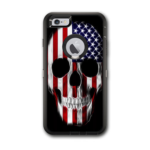  American Skull Flag In Skull Otterbox Defender iPhone 6 PLUS Skin