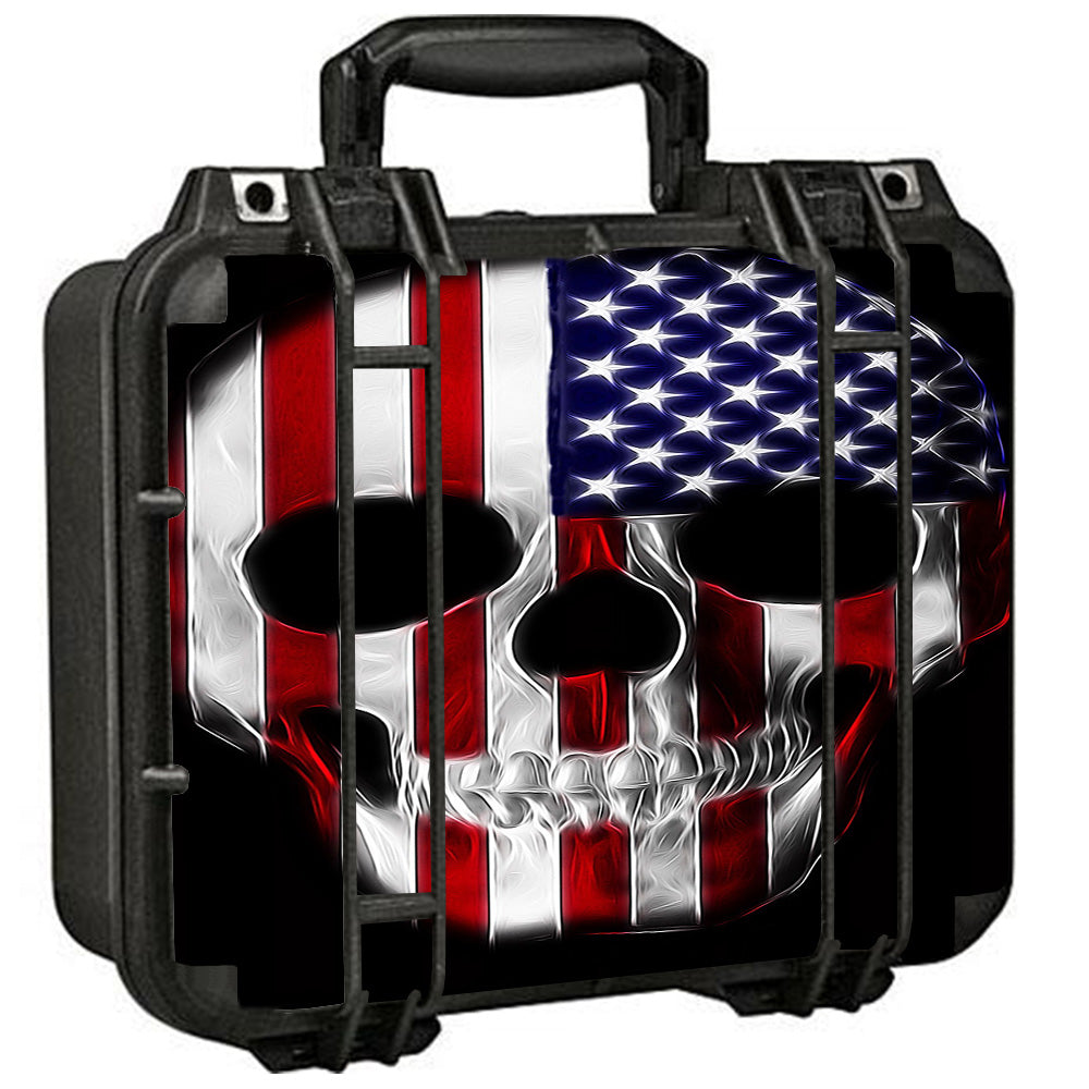  American Skull Flag In Skull Pelican Case 1400 Skin