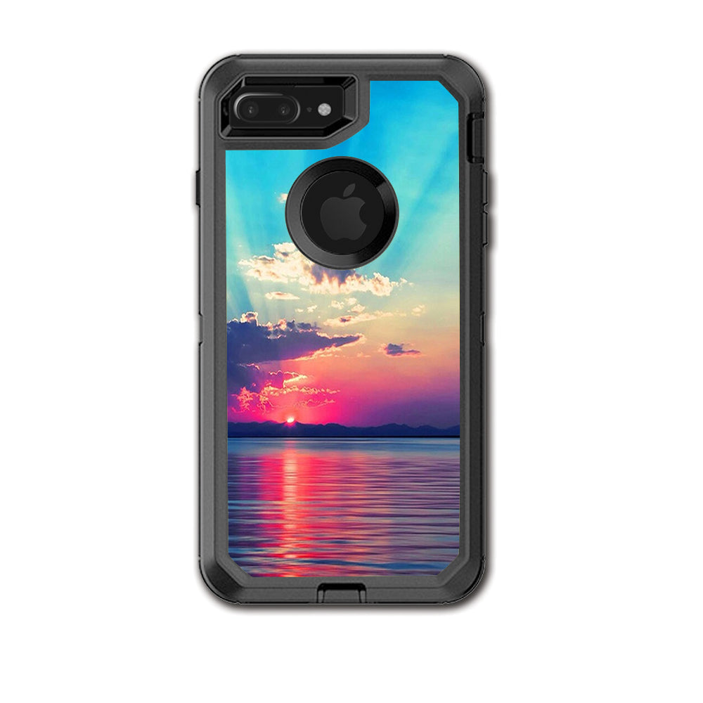  Summertime Sun Rays Sunset Otterbox Defender iPhone 7+ Plus or iPhone 8+ Plus Skin