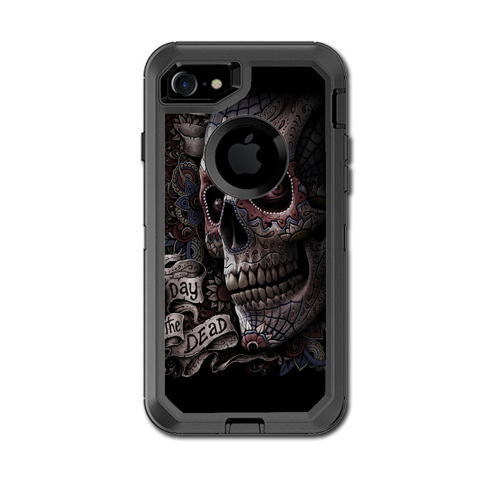  Day Of The Dead Skull Otterbox Defender iPhone 7 or iPhone 8 Skin