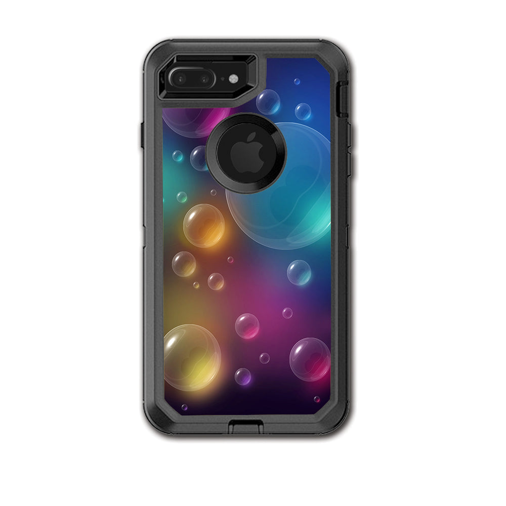  Rainbow Bubbles Colorful Otterbox Defender iPhone 7+ Plus or iPhone 8+ Plus Skin