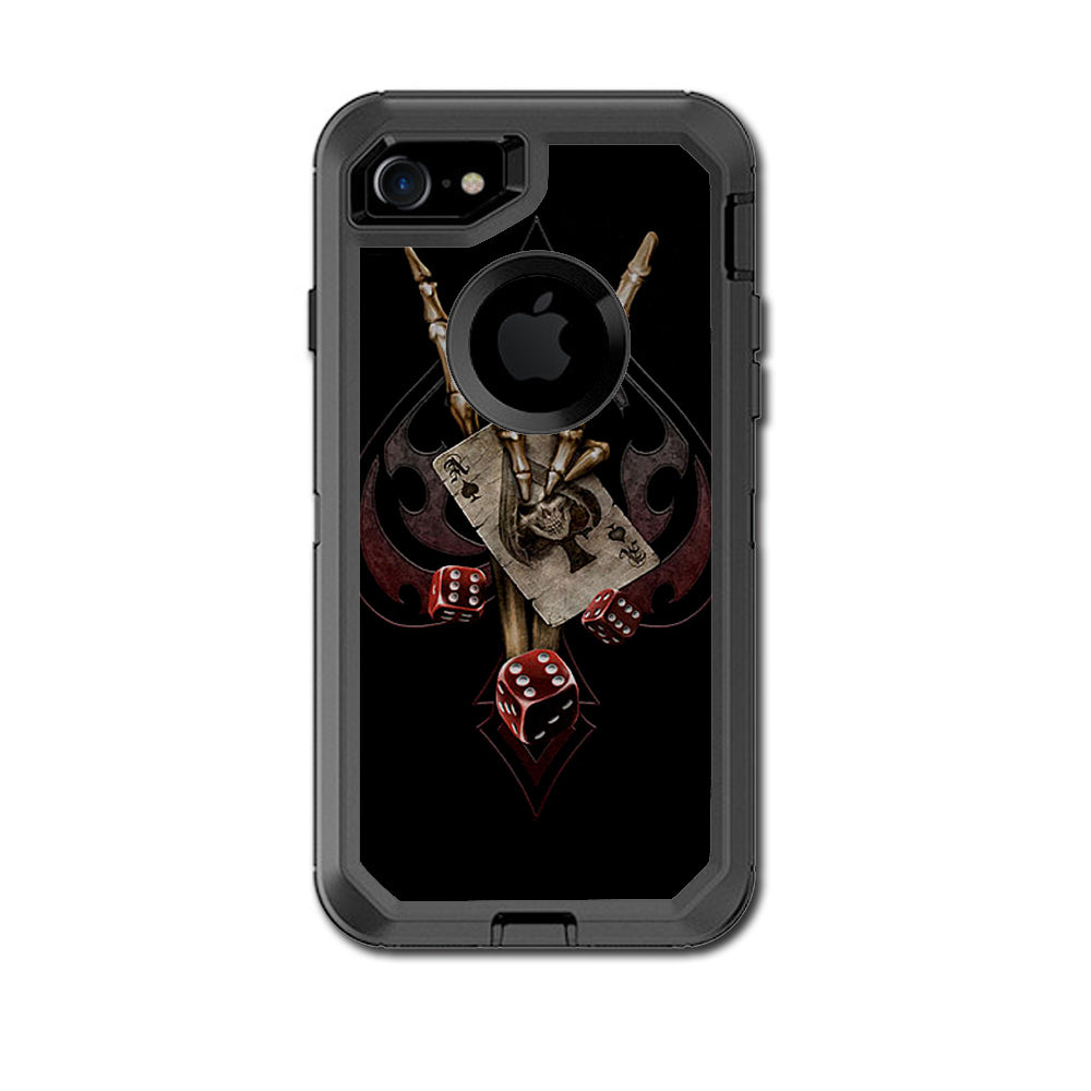  Ace Of Spades Skull Hand Otterbox Defender iPhone 7 or iPhone 8 Skin