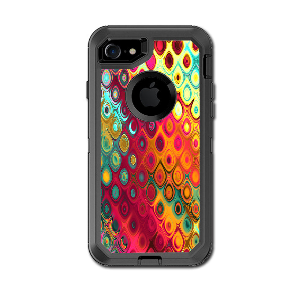  Colorful Pattern Stained Glass Otterbox Defender iPhone 7 or iPhone 8 Skin