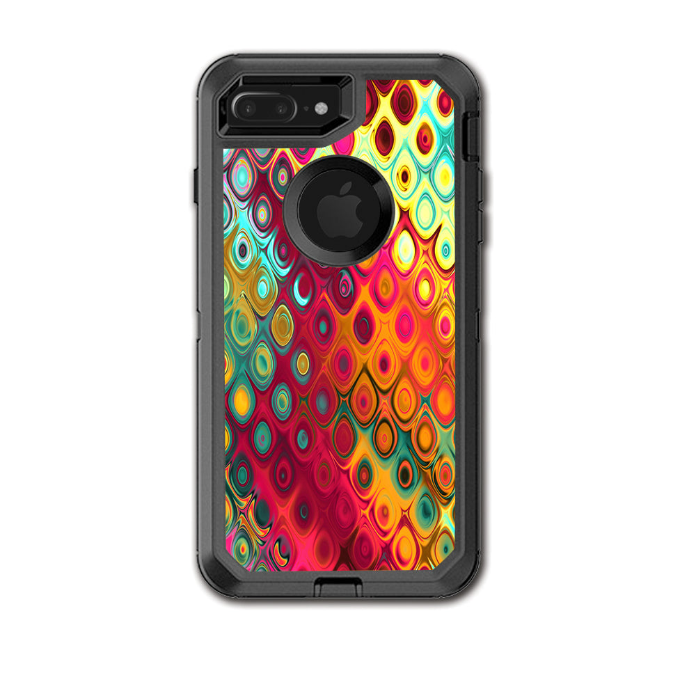  Colorful Pattern Stained Glass Otterbox Defender iPhone 7+ Plus or iPhone 8+ Plus Skin