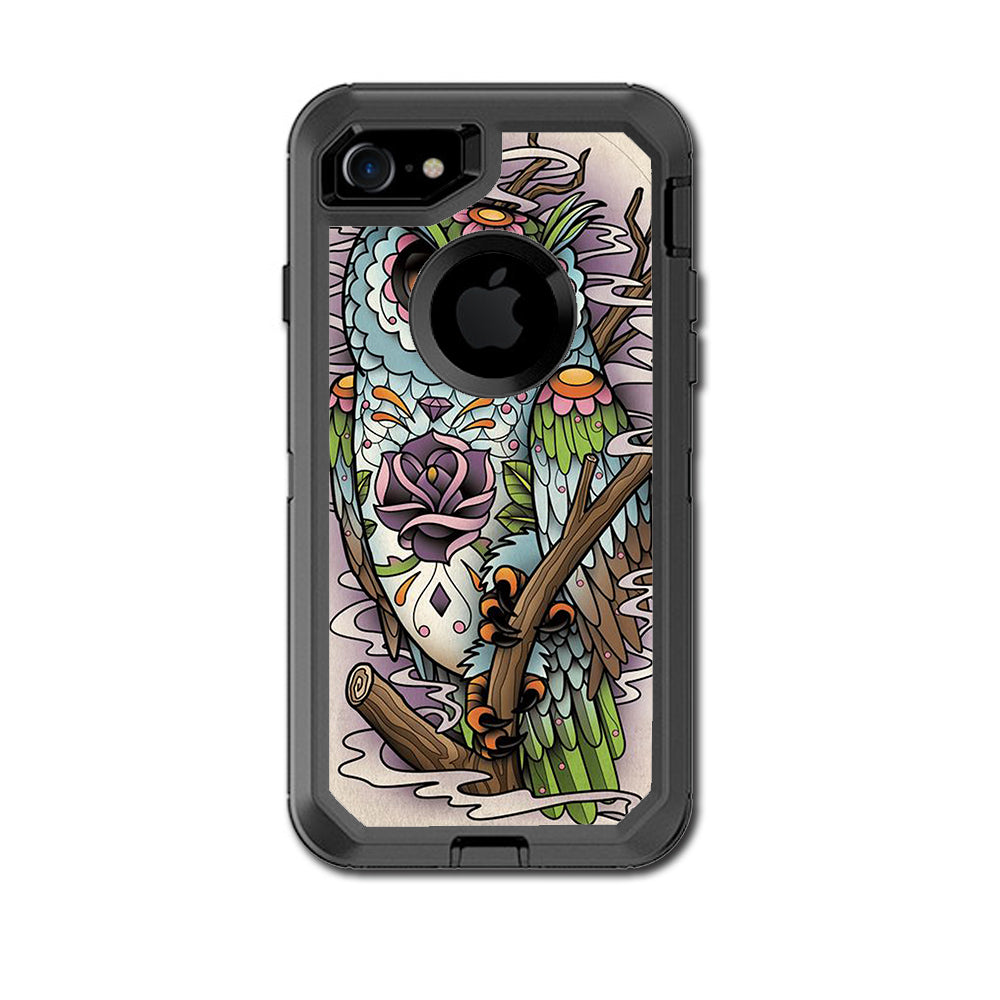  Owl Painting Aztec Style Otterbox Defender iPhone 7 or iPhone 8 Skin