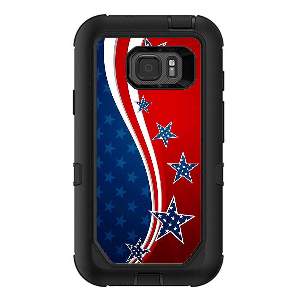  America Independence Stars Stripes Otterbox Defender Samsung Galaxy S7 Active Skin