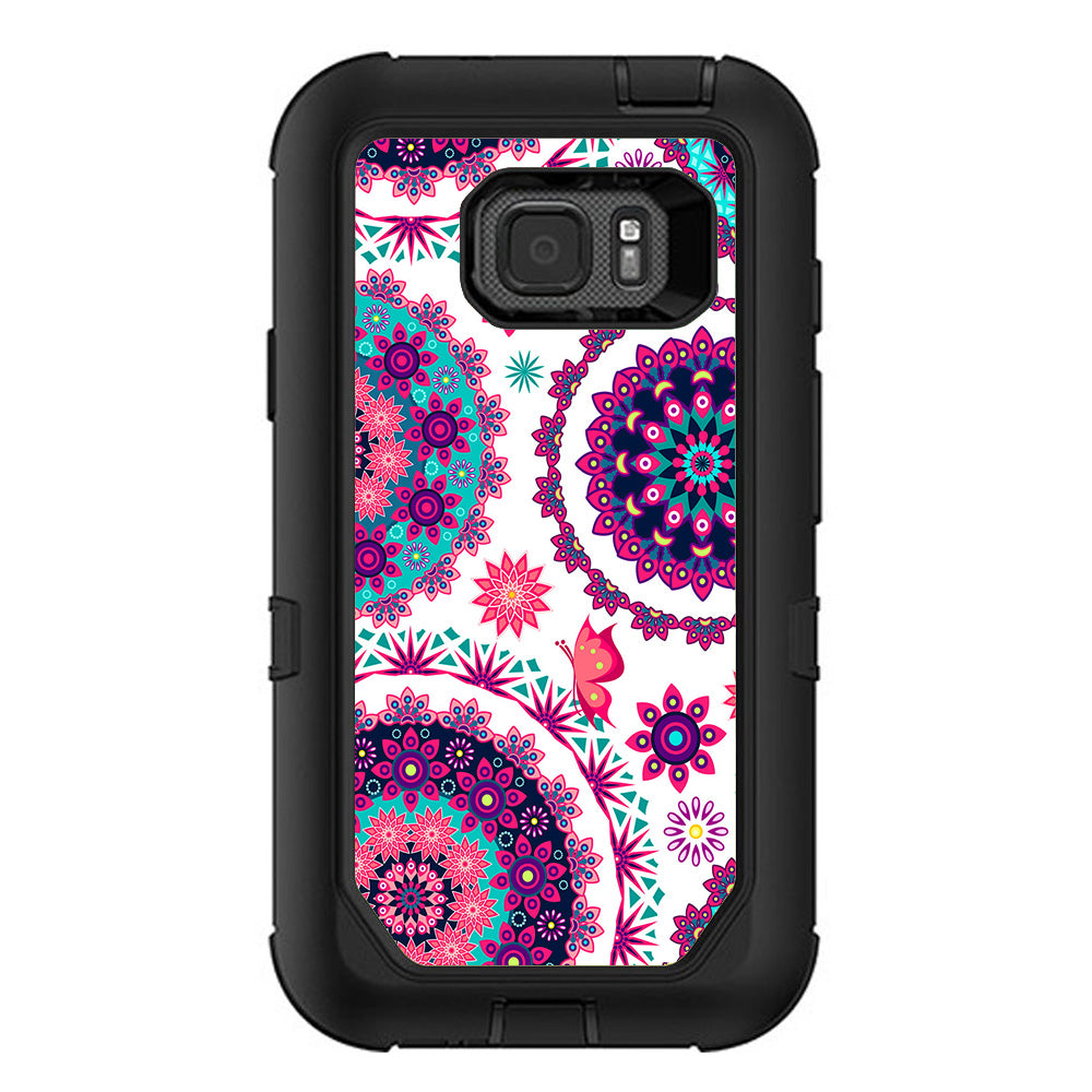  Flowers Paisley Butterfly Mandala Otterbox Defender Samsung Galaxy S7 Active Skin