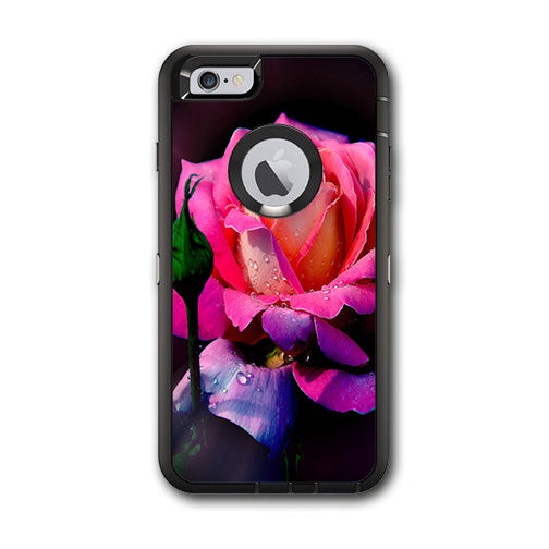  Beautiful Rose Flower Pink Purple Otterbox Defender iPhone 6 PLUS Skin