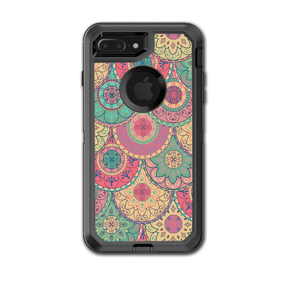  Circle Mandala Design Pattern Otterbox Defender iPhone 7+ Plus or iPhone 8+ Plus Skin