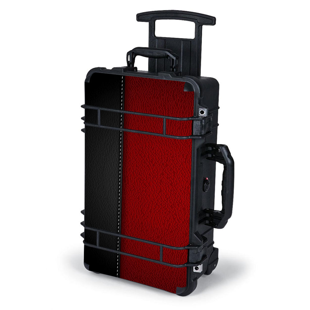  Black And Red Leather Pattern Pelican Case 1510 Skin