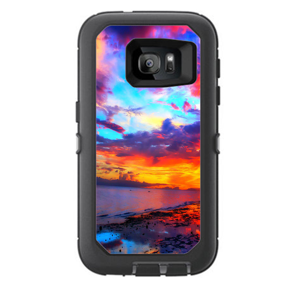  Beautiful Landscape Water Colorful Sky Otterbox Defender Samsung Galaxy S7 Skin