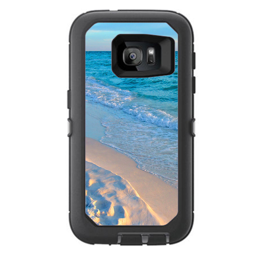 Beach White Sands Blue Water Otterbox Defender Samsung Galaxy S7 Skin