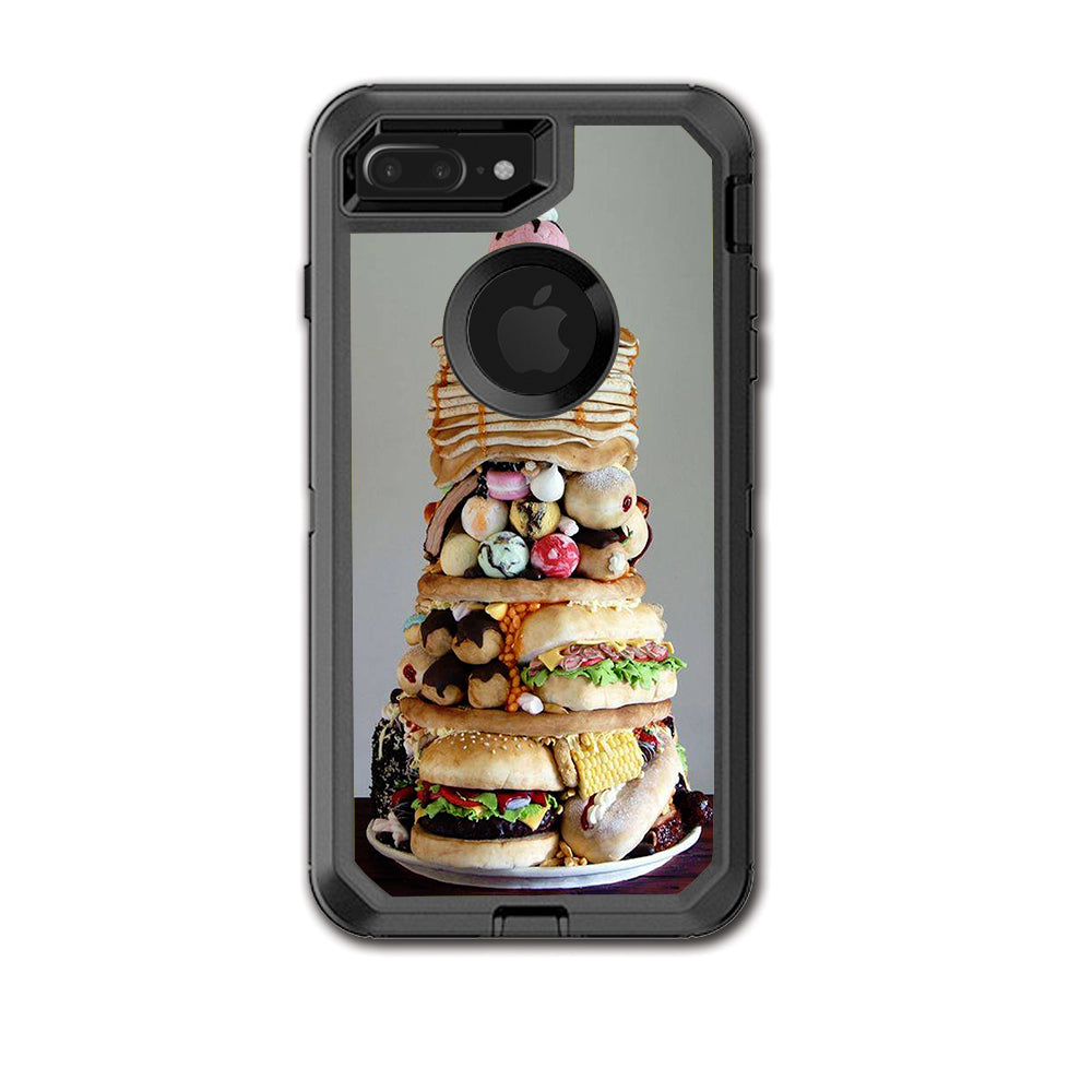  Ultimate Foodie Stack All Foods Otterbox Defender iPhone 7+ Plus or iPhone 8+ Plus Skin