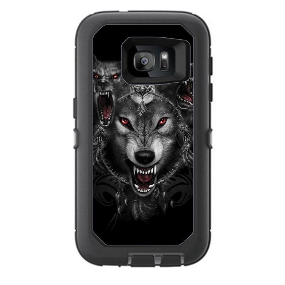  Angry Wolves Pack Howling Otterbox Defender Samsung Galaxy S7 Skin