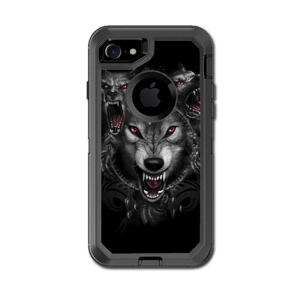  Angry Wolves Pack Howling Otterbox Defender iPhone 7 or iPhone 8 Skin