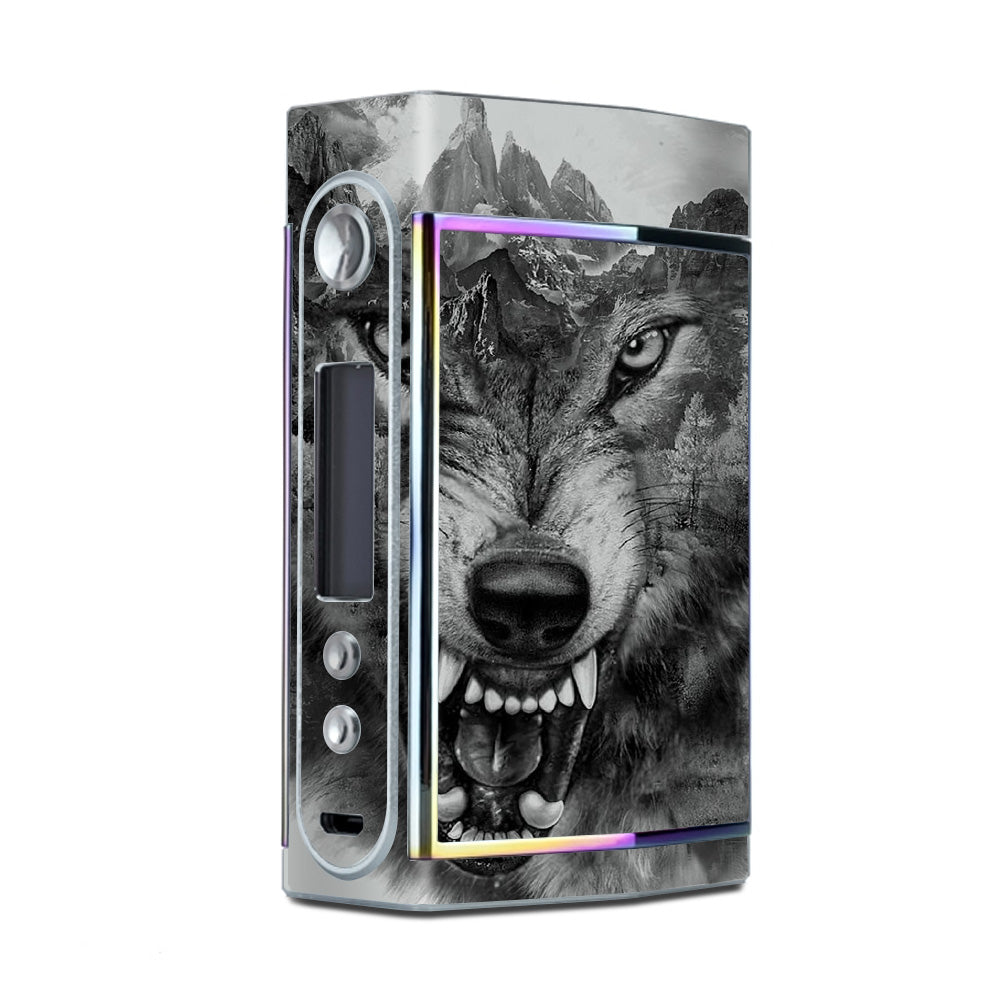  Angry Wolf Growling Mountains Too VooPoo Skin