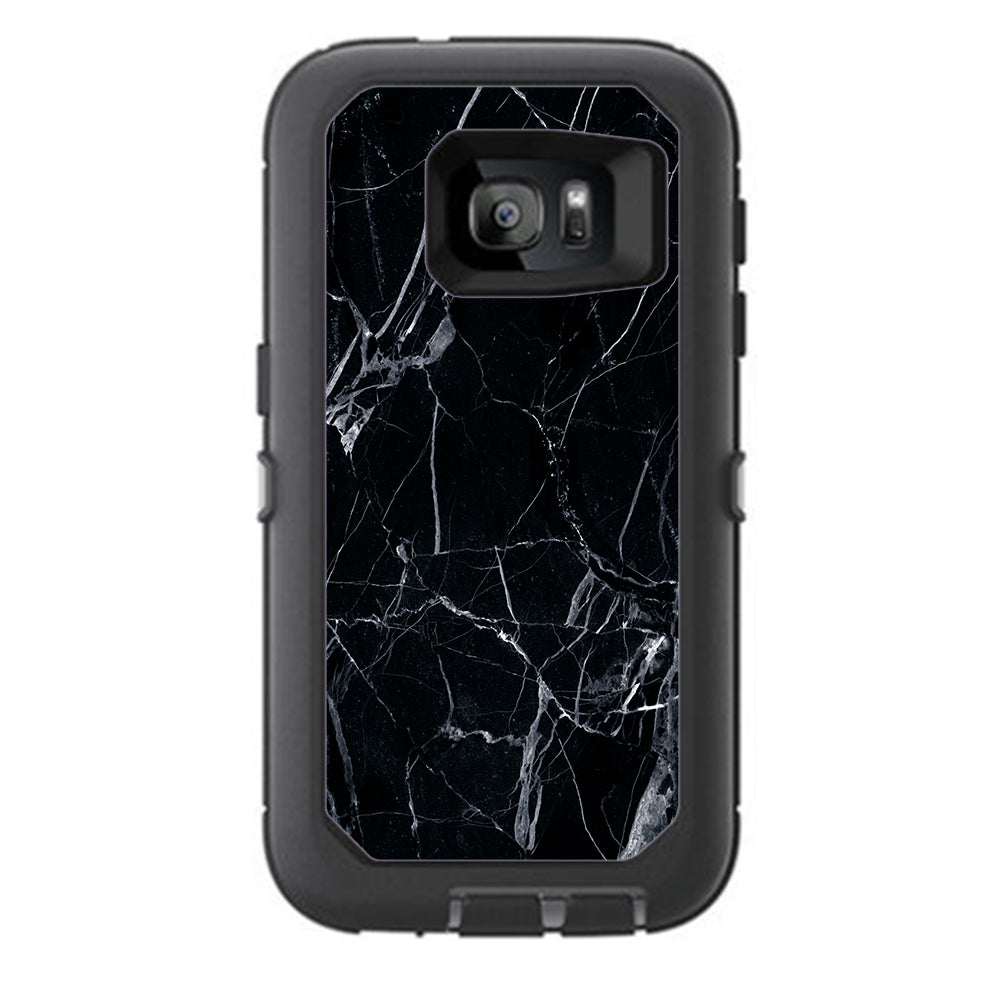  Black Marble Granite White Otterbox Defender Samsung Galaxy S7 Skin