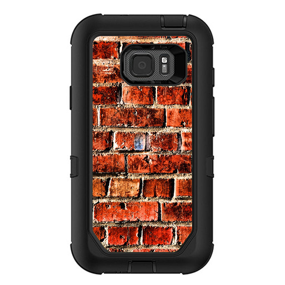  Red Brick Wall Rough Brickhouse Otterbox Defender Samsung Galaxy S7 Active Skin
