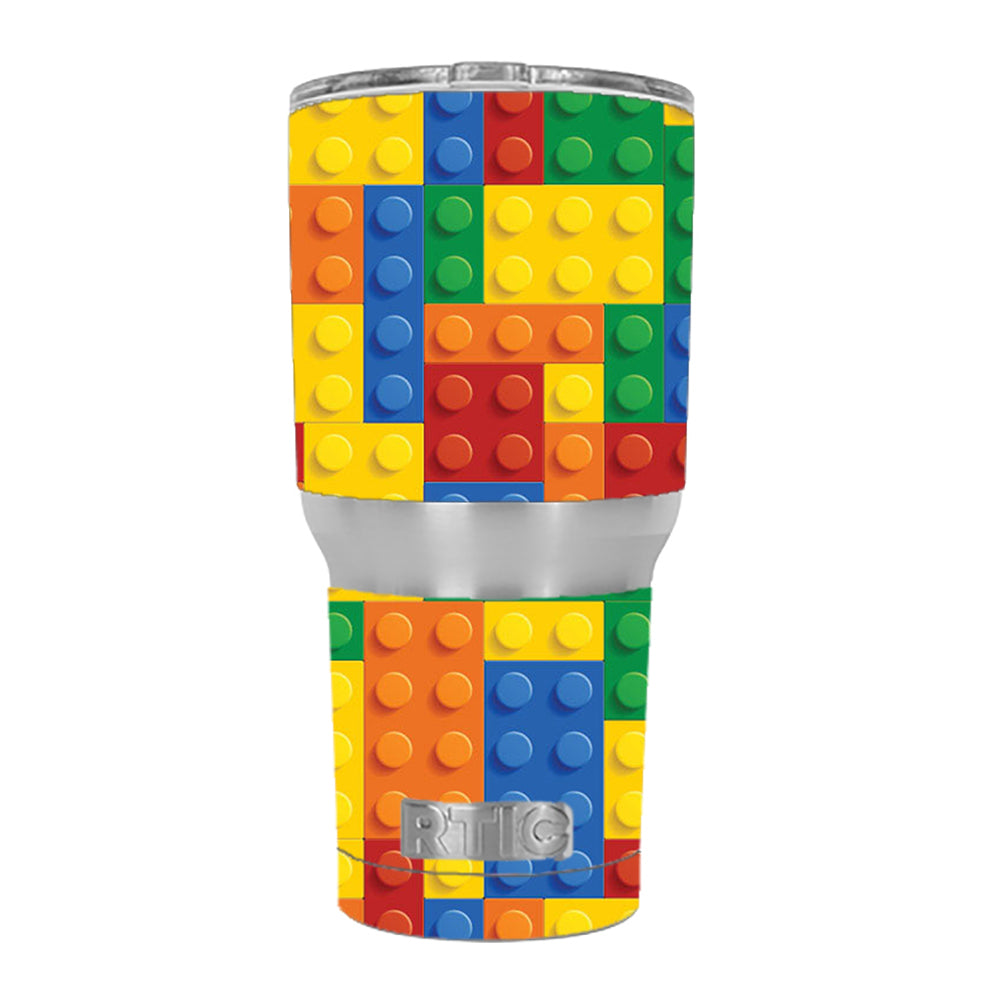  Playing Blocks Bricks Colorful Snap RTIC 30oz Tumbler Skin