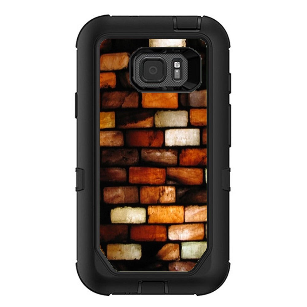  Stained Glass Bricks Brick Wall Otterbox Defender Samsung Galaxy S7 Active Skin