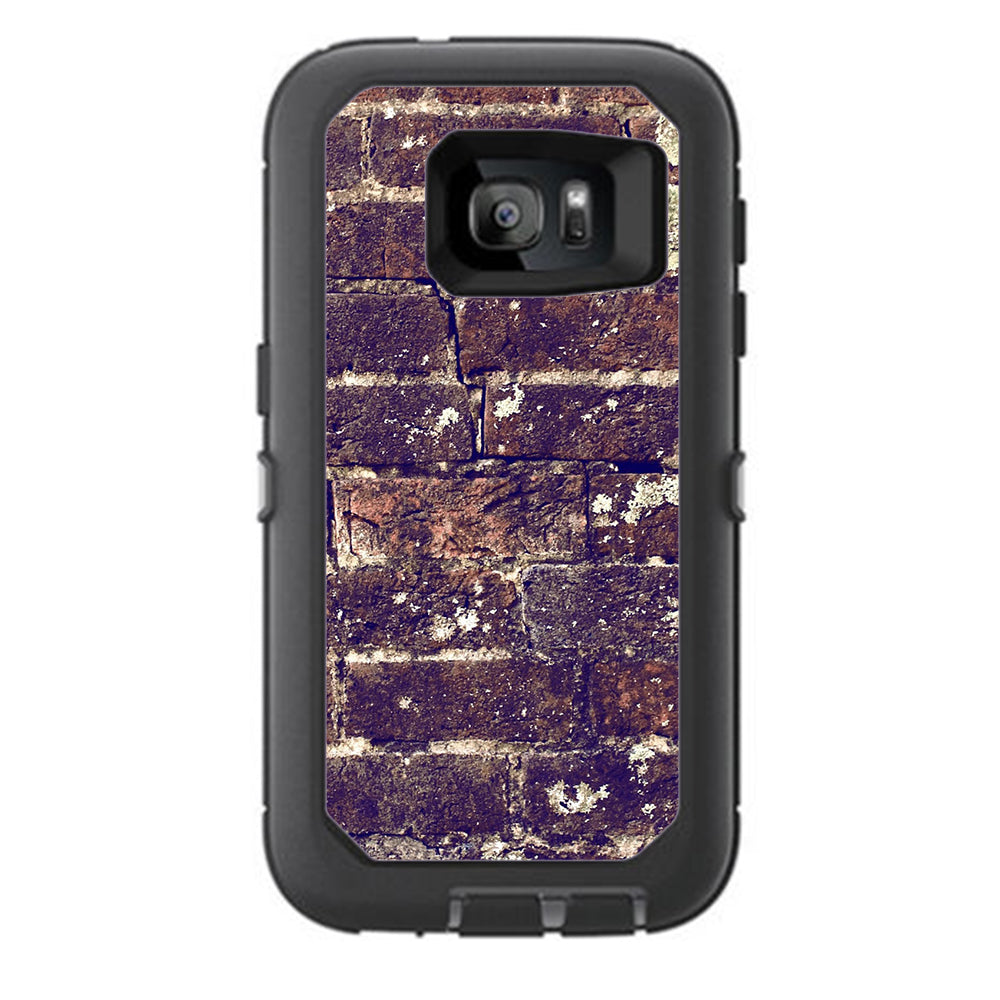  Aged Used Rough Dirty Brick Wall Panel Otterbox Defender Samsung Galaxy S7 Skin