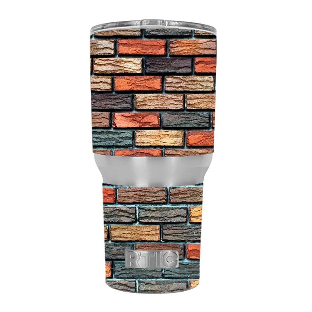  Colorful Brick Wall Design RTIC 30oz Tumbler Skin