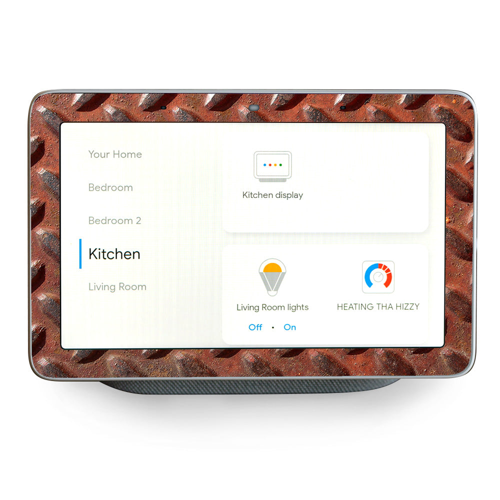 Rusted Diamond Plate Metal Panel Rust Google Home Hub Skin