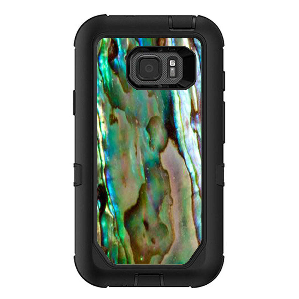  Abalone Sea Shell Gold Blues Beautiful Otterbox Defender Samsung Galaxy S7 Active Skin