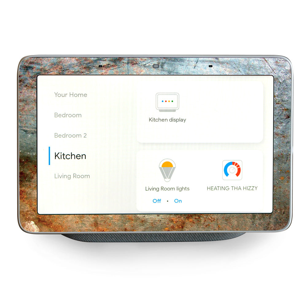 Rusted Steel Metal Plate Grey Google Home Hub Skin