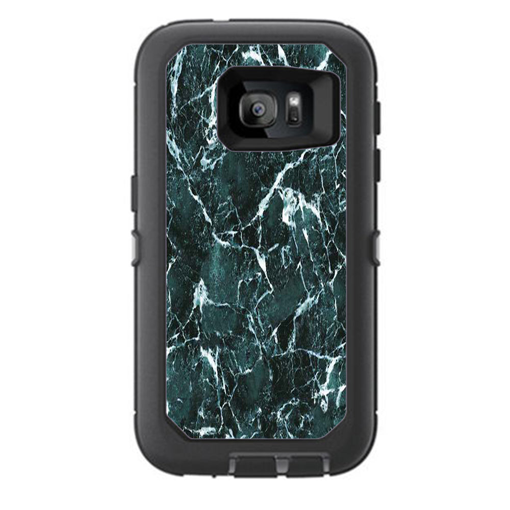  Green Dark Marble Granite Otterbox Defender Samsung Galaxy S7 Skin