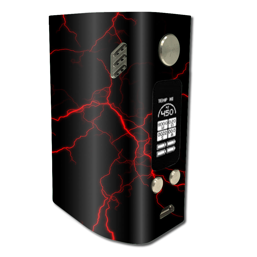  Red Lightning Bolts Electric Wismec Reuleaux RX300 Skin