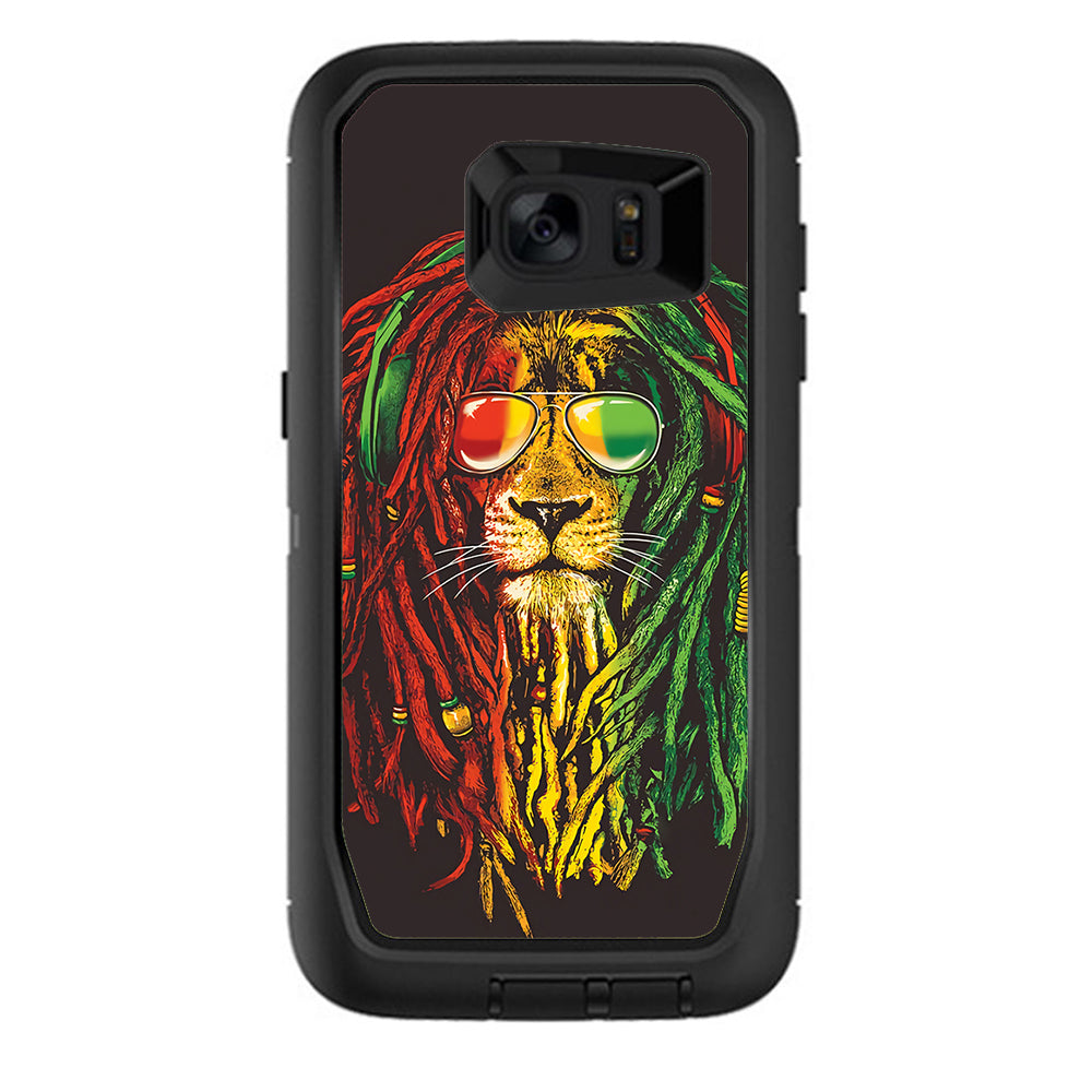  Rasta Dread Lion Irie Otterbox Defender Samsung Galaxy S7 Edge Skin