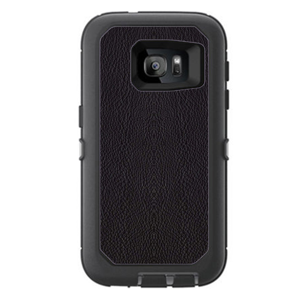  Black Leather Pattern Look Otterbox Defender Samsung Galaxy S7 Skin
