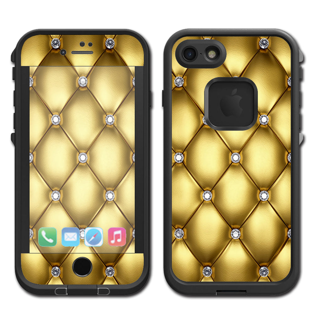  Gold Diamond Chesterfield Lifeproof Fre iPhone 7 or iPhone 8 Skin