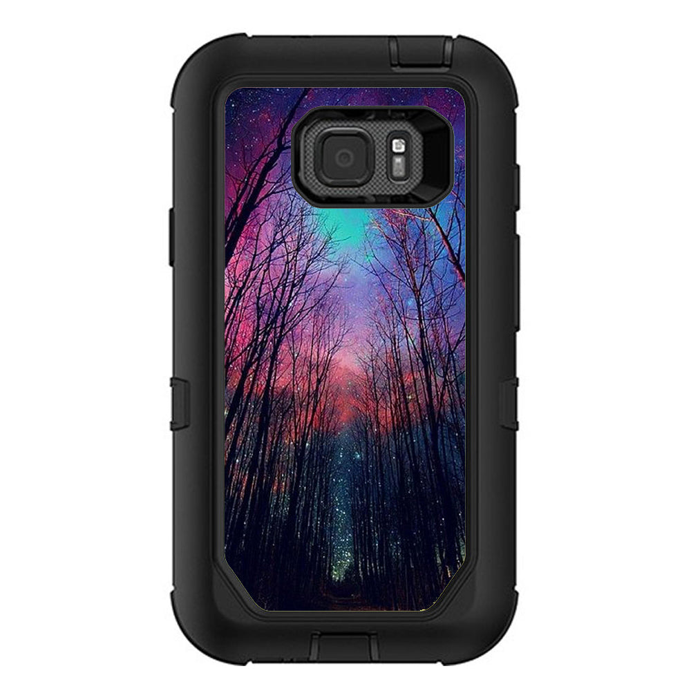  Galaxy Sky Through Trees Forest Otterbox Defender Samsung Galaxy S7 Active Skin