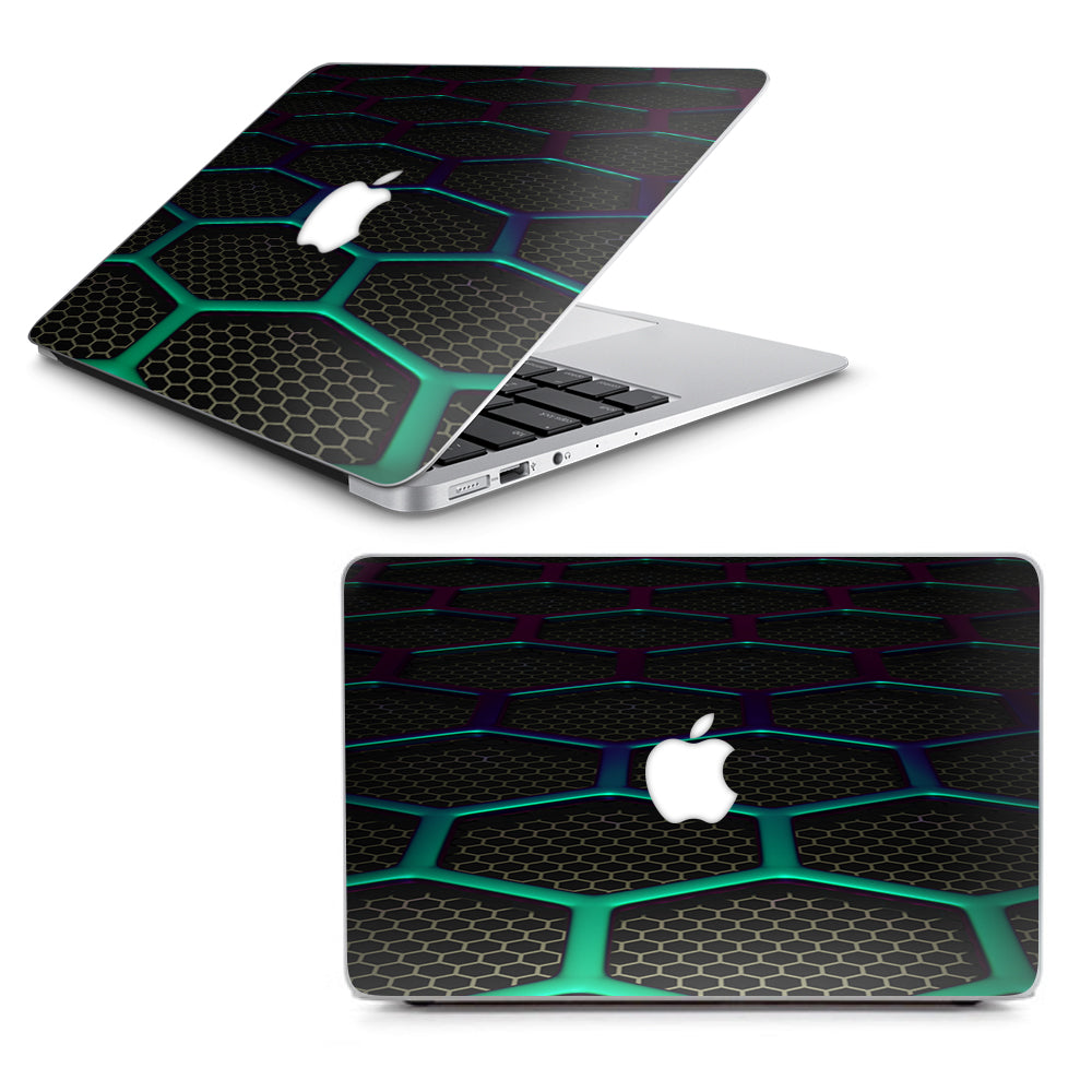  Metal Grid Futuristic Panel Macbook Air 13" A1369 A1466 Skin