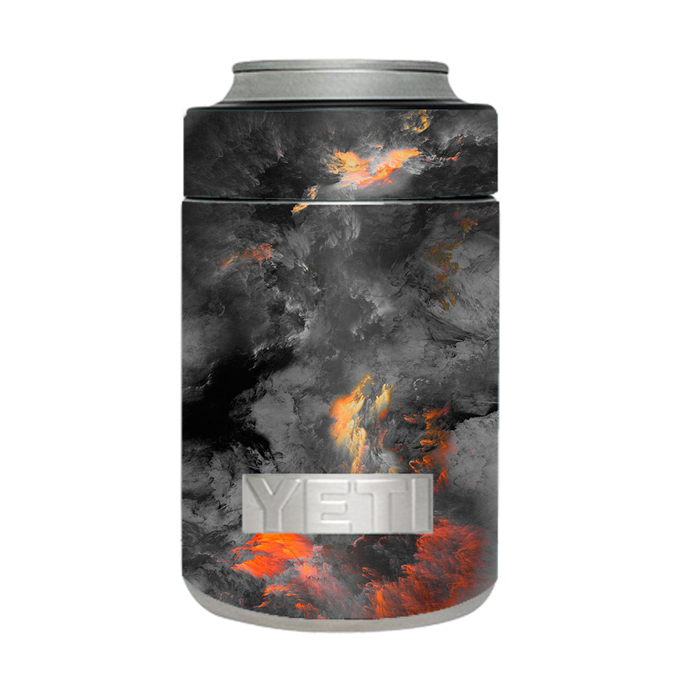  Grey Clouds On Fire Paint Yeti Rambler Colster Skin