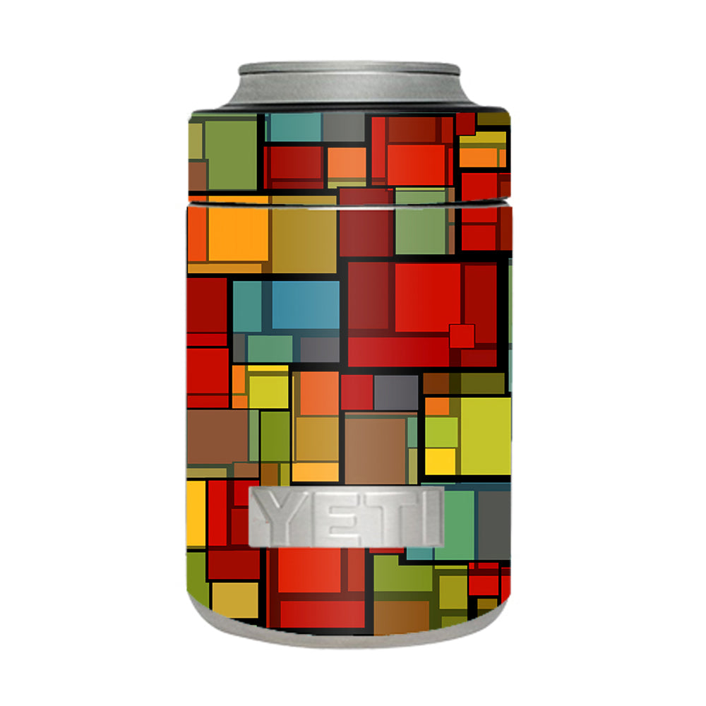  Abstract Colorful Square Pattern Yeti Rambler Colster Skin