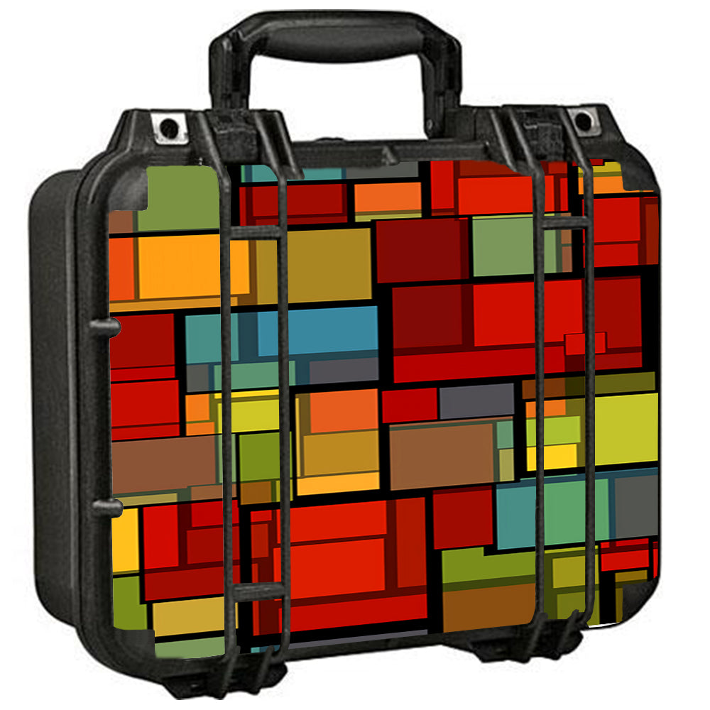  Abstract Colorful Square Pattern Pelican Case 1400 Skin