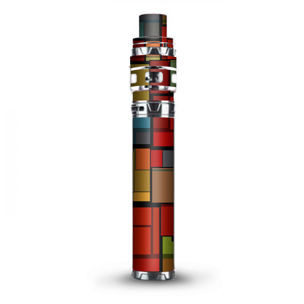  Abstract Colorful Square Pattern Stick Prince TFV12 Smok Skin