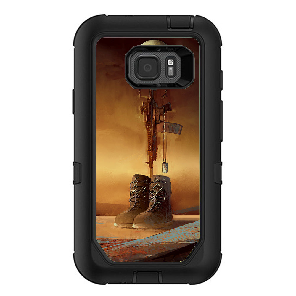  Fallen Soldier Remember Boots Rifle Otterbox Defender Samsung Galaxy S7 Active Skin
