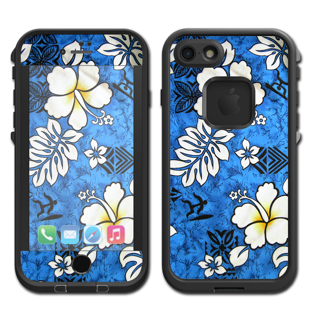  Tropical Hibiscus Floral Pattern Lifeproof Fre iPhone 7 or iPhone 8 Skin