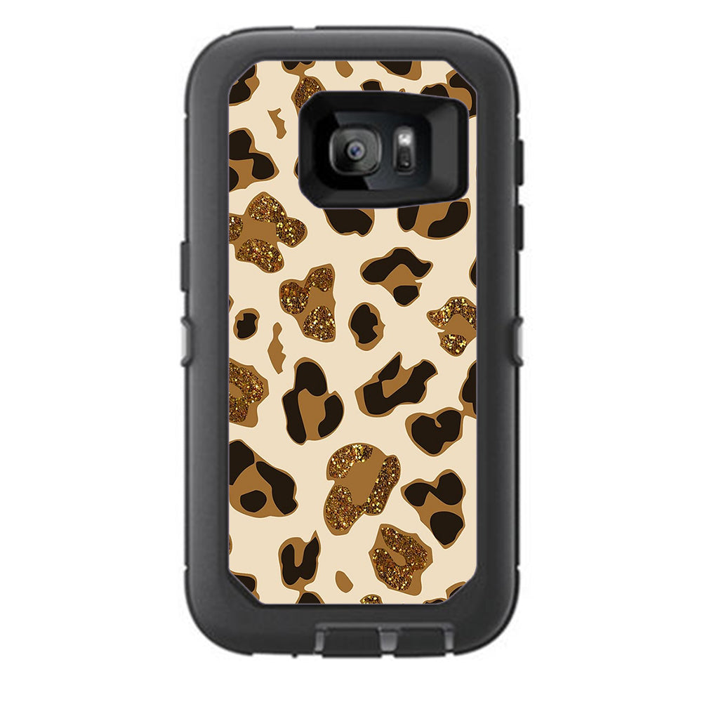  Brown Leopard Skin Pattern Otterbox Defender Samsung Galaxy S7 Skin
