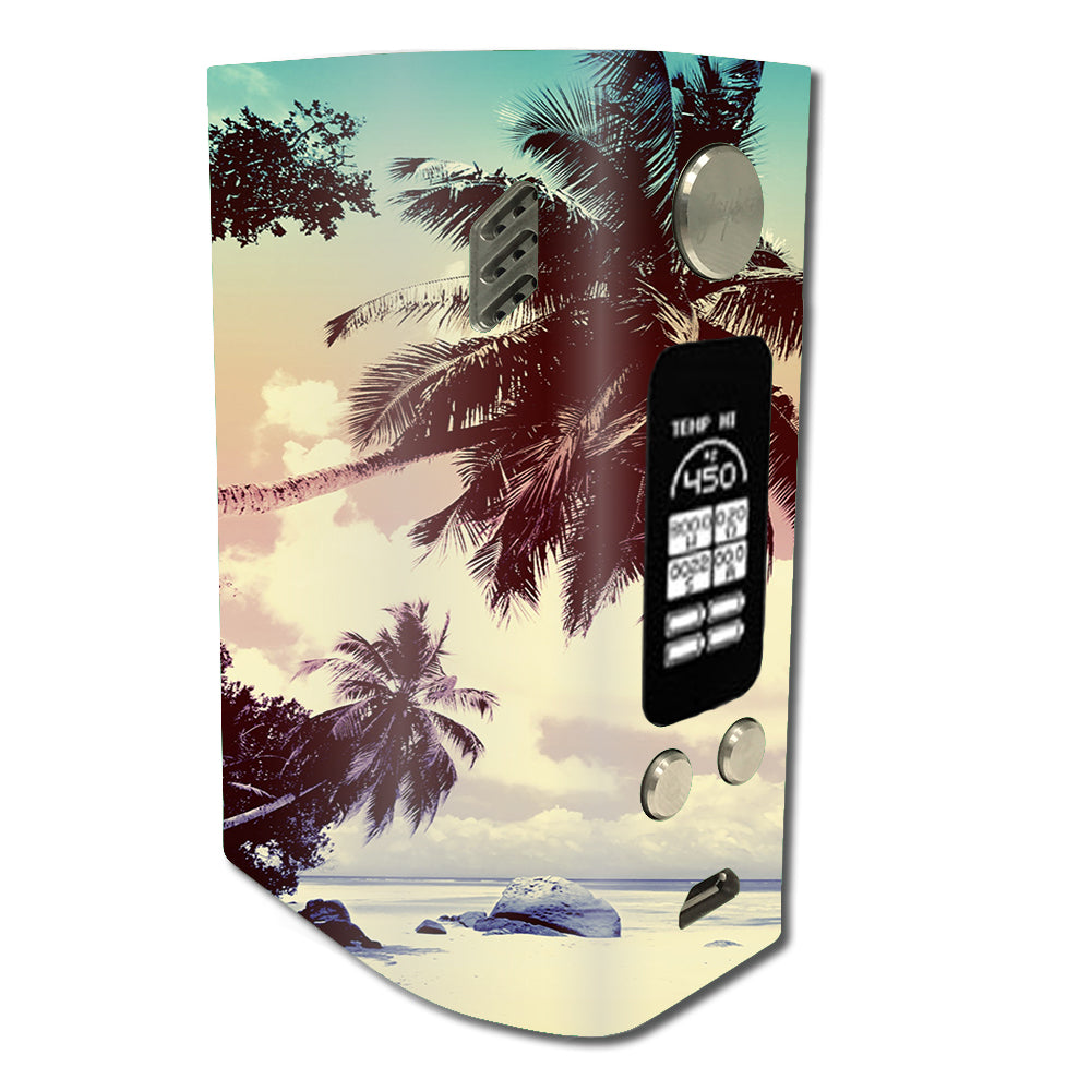  Palm Trees Vintage Beach Island Wismec Reuleaux RX300 Skin