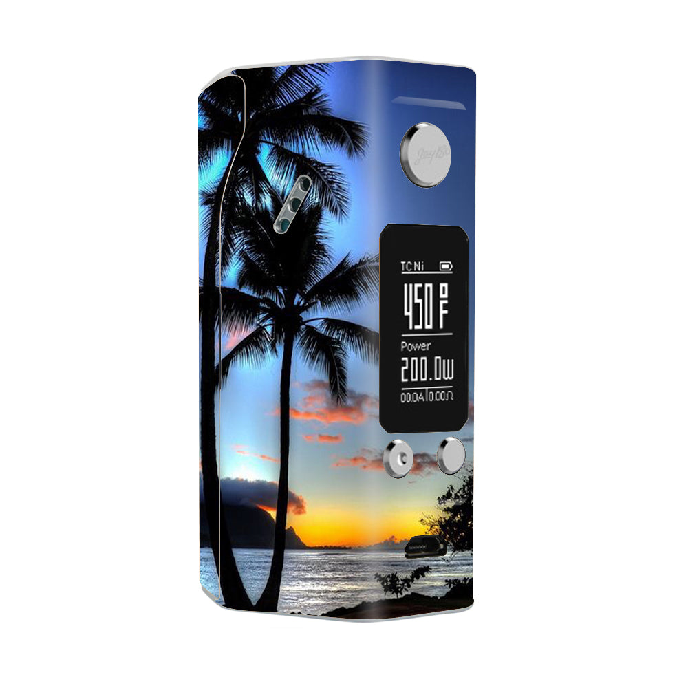  Paradise Sunset Palm Trees Wismec Reuleaux RX200S Skin