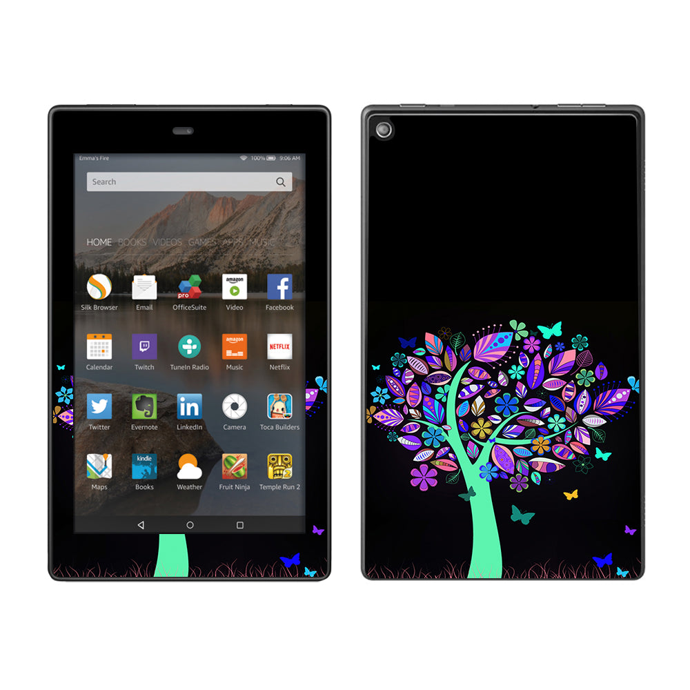 Living Tree Butterfly Colorful Amazon Fire HD 8 Skin